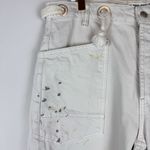 Free People  We the Free Moxie Pull On Barrel Jeans White Paint Splatter Size 27 Photo 7