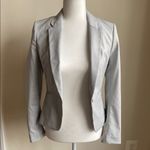H&M  Silvery Gray Blazer Suit Jacket Single Breasted One Button Photo 1