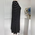 Arizona Jeans Arizona Jean CO. Dress 3/4 Sleeve Black White Striped Dress Photo 1