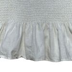 Socialite White Cotton / Linen Blend Smocked Top US S Photo 3