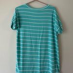 Sew In Love Stretchy Tee Shirt Pocket Cuff Sleeve Stripped Lightweight Size M Size M Photo 1