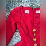 Vintage Riff’s custom red rosette button dress, size small Photo 6