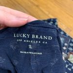 Lucky Brand  Women's Tee Shirt Navy Blue‎ Medallion Print Short Sleeve Top Cotton Photo 3