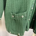 Green Cardigan with Star Embellishments Size 1X Photo 4