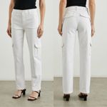 Rails  Speedway Cargo Relaxed Boyfriend Salt White Jeans 25 NWT $218 Photo 2