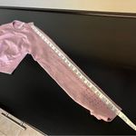 None Seamless cropped yoga top, blush pink, stretchy, long sleeve w. thumbholes, S Photo 6