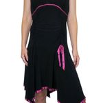 Taboo Vintage 90s  Black Babydoll Asymmetrical Halter Dress Photo 1