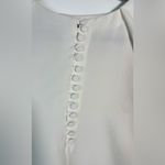 Sézane  White Long Sleeve Blouse with Covered Buttons size 34 Photo 5