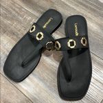 Larroude Milan Grommet Sandals Black 10/11 Photo 6