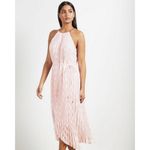 Ted Baker đź’• LONDONđź’• Sasski Pleated Maxi Dress ~ Light Pink US 8-10 NWT Photo 4