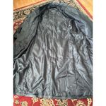 NYDA Black Leather Double Breasted Long Trench Coat Women's Size L Goth‎ Office Size L Photo 11