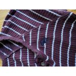 Abercrombie & Fitch vtg  striped y2k henley top S babydoll ribbed bella swan Lace Photo 4