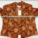 Elegant Floral Burnt Orange Blazer Size M New Size M Photo 5