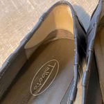 Talbots Pleated Leather Ballet Flats Womens 7 Pewter Metallic Silver Career Work Photo 7