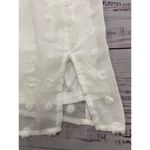 Pink Lily  One Shoulder Dress Women Size M White Side Zip Long Sheer Sleeve Photo 5