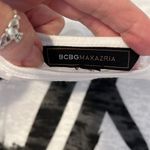 BCBGMAXAZRIA szS white with double peace symbol cold shoulder swim coverup EUC Photo 5