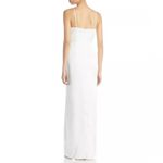 Aidan Mattox Aidan by  V-Neck Draped Column Gown in Ivory Size 8 New w/Tag $195 Photo 1