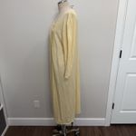 Talbots Vintage  M Medium Nightgown Yellow Long Sleeve Lounge Cotton Breathable Photo 3