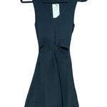 Ramy Brook Black Sleeveless Laser Hem Cutout Waist Knit Dress Size XS Photo 0