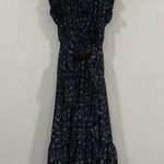 Kate Spade  Out West Wild Roses Floral Faux Wrap Navy Dress Size 0 Photo 0