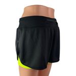 Ralph Lauren Lauren Black Neon Mid Rise Elastic Waist Active Running Shorts Sz M Photo 2