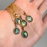 Handmade Green Oval Pendant Necklace 🌿 Photo 4