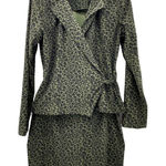 Jalate Women 2PC Animal Print Green Skirt Suit 9 Juniors Career Business Church Size undefined Photo 0