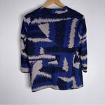 Ming Wang  Petite Medium Blue Gray Black Single‎ Button Blazer CP Photo 1