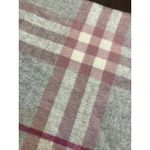 Burberry Scarf 100% Cashmere Made in Scotland Gray Pink Plaid 168x30cm Luxury Photo 2