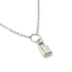 Mini Lock Necklace Silver Photo 1