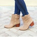 Vince Camuto Maves Ankle Bootie Suede Boot Tan Heeled Women Size 6.5 M Photo 1