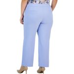 Kasper  New Dress Pants Straight Leg Flat Front Sky Blue Women’s Plus Size 22W Photo 2