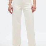 Madewell The Emmett Wide Leg Crop Jean Welt Pocket High Rise White US 26 NWT Photo 2