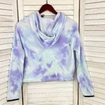 PINK - Victoria's Secret Pink by Victoria’s Secret Tie Dye Sweater Knit Cropped Hoodie Blue Purple Photo 8
