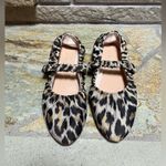 Chinese Laundry Leopard Avery Flats Mary Jane’s Satin Tan Black 7.5 Photo 2