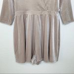 Urban Outfitters  Silence + Noise Size Large Beige Velvet Romper Photo 3