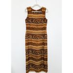 Sag Harbor Vintage 90s Womens Dress Size 12 Brown Animal Print Maximalist Safari Photo 1