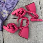 Circus by Sam Edelman Chunky Hot Pink Rope Heels Thick Platform Heel Barbie heels birthday chunky heels Photo 0