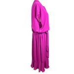 Fuchsia Blouson Wrap Skirt Midi Dress PXXL NWT Pink Size undefined Photo 1