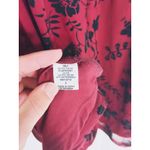 Honey Belle Velvet Burnout Cold Shoulder Mini Dress Small Red Ruffle Sleeve Whimsigoth Fairy Photo 6