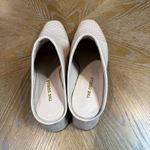 The Odells Leather Lola Mule Chunky Heel Woven Natural Nude Cream Sz 37 US 6.5 Photo 4