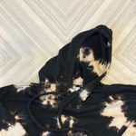 Kensie  Women’s Ivory & Black Tie Dye Hooded Sweatshirt - Size S Photo 1