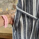 Banana Republic  Women's Grey And White Striped Linen Shirtdress Size 4 Photo 2