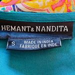 Hemant & Nandita Moana Dress 100% Silk Tiered Shift Mini Tassel Sequins Small Blue Photo 7