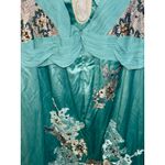 NEW Mandalay Lagoon Green Beaded Lace Mermaid Evening Gown Cocktail Dress Sz 10 Photo 6