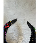 Headband metallic Velvet & Sequin Plush Headband. Rainbow Sequin Twist Black Photo 5