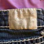 LA Idol USA Capri Jeans Size 5 Rhinestone Bling Thick Stitch Y2K Denim Cropped Blue Photo 4