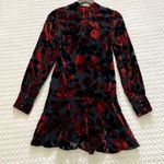The Kooples NWOT  Painted Roses Burnout Velvet Mini Dress Long Sleeve Size 0 Photo 8