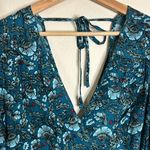 Band of the Free JEWEL TEAL FLORAL WRAP MAXI DRESS size medium whimsical Photo 6