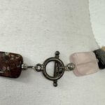 Handmade Colorful Stone Necklace Short Beaded Jewelry Womens Casual Green Pink Photo 4